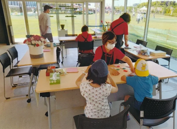 歴史自然資料館 折り紙体験